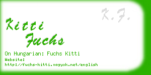 kitti fuchs business card
